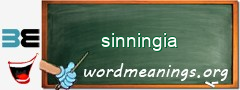 WordMeaning blackboard for sinningia